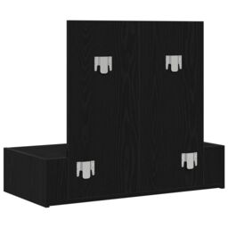 Berkfield Home Wall Hanging Dressing Table Black Oak 83x40x70 cm - Size: 83 x 40 x 70 cm - thumbnail 8