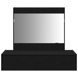 Berkfield Home Wall Hanging Dressing Table Black Oak 83x40x70 cm - Size: 83 x 40 x 70 cm - thumbnail 6