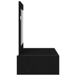 Berkfield Home Wall Hanging Dressing Table Black Oak 83x40x70 cm - Size: 83 x 40 x 70 cm - thumbnail 7