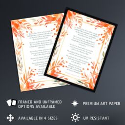 Artery8 Wall Art Print Modern Blessed Beatitudes Orange Pope Francis Quote Bible Framed Art - Size: A4 - thumbnail 2