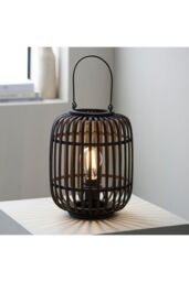 Netlighting Mathias Complete Table Lamp Dark Bamboo Plywood With Matt Black Paint in Brown - thumbnail 2