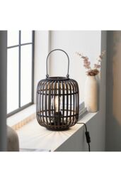 Netlighting Mathias Complete Table Lamp Dark Bamboo Plywood With Matt Black Paint in Brown - thumbnail 3