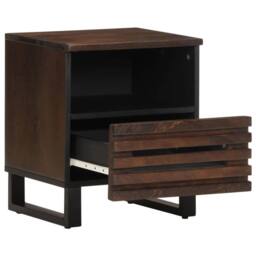 Berkfield Home Bedside Cabinets 2 pcs 40x33x46 cm Solid Wood Mango in Brown - Size: 40 x 33 x 46 cm - thumbnail 4