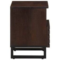 Berkfield Home Bedside Cabinets 2 pcs 40x33x46 cm Solid Wood Mango in Brown - Size: 40 x 33 x 46 cm - thumbnail 5