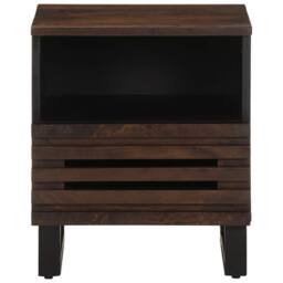 Berkfield Home Bedside Cabinets 2 pcs 40x33x46 cm Solid Wood Mango in Brown - Size: 40 x 33 x 46 cm - thumbnail 3