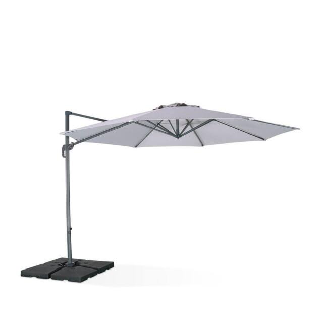 sweeek 3.5m Round Cantilever Parasol in Light Grey - image 1