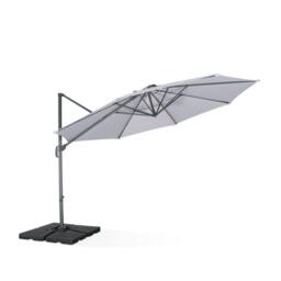 sweeek 3.5m Round Cantilever Parasol in Light Grey - thumbnail 3