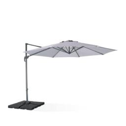 sweeek 3.5m Round Cantilever Parasol in Light Grey - thumbnail 1