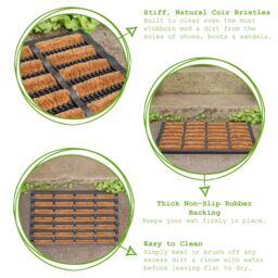Nicola Spring Heavy Duty Scraper Door Mat - 60 x 40cm - Size: 40 cm x 60 cm - thumbnail 2