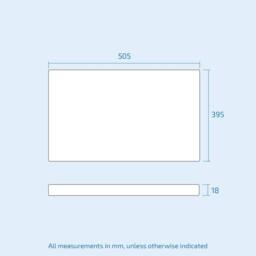 Nes Home Grey 500mm MDF Bathroom Worktop For Vanity Cabinet - thumbnail 6