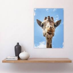 "Artery8 Up close look at a giraffe Carol M Highsmith Wall Art Poster Print in Blue - Size: W12"" x H16""" - thumbnail 4