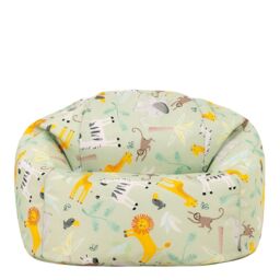 icon Kids Safari Bean Bag Chair Green Childrens Bean Bags - thumbnail 3