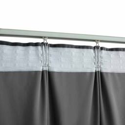 Berkfield Home Blackout Curtains 2 pcs with Hooks Velvet Anthracite 140x225 cm in Dark Grey - thumbnail 4