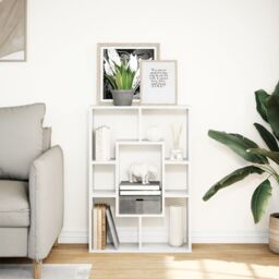 Berkfield Home Bookcase White 63x20x90 cm Engineered Wood - Size: 63 x 20 x 90 cm - thumbnail 3