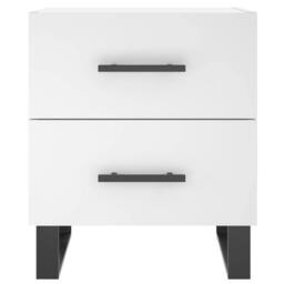 Berkfield Home Modern Bedside Cabinets 2 pcs White 40x35x47.5 cm Engineered Wood - thumbnail 6