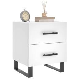 Berkfield Home Modern Bedside Cabinets 2 pcs White 40x35x47.5 cm Engineered Wood - thumbnail 1