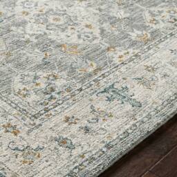Livabliss Dresden-Vintage Grey Yellow Blue Traditional Boho Living Dining Rug - Size: 150 cm x 220 cm - thumbnail 6