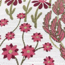 Wylder Ophelia Floral Jacquard Cushion in Red - Size: 50 cm x 50 cm - thumbnail 4