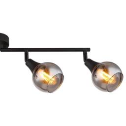 Netlighting Glyptar Ceiling Spotlight Bar Matt Black Smoke Glass Shade 4x E14 - thumbnail 5