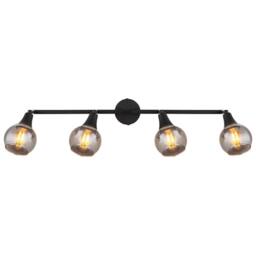 Netlighting Glyptar Ceiling Spotlight Bar Matt Black Smoke Glass Shade 4x E14 - thumbnail 3