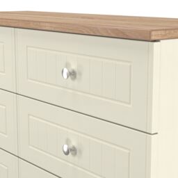 Ready Assembled 2 U Cambridge 6 Drawer Wide Chest (Ready Assembled) in Cream - thumbnail 4