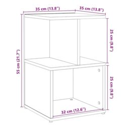 Berkfield Home Bedside Cabinet Artisan Oak 35x35x55 cm Engineered Wood in Brown - Size: 35 x 35 x 55 cm - thumbnail 9