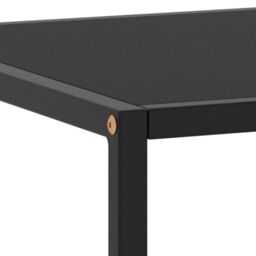 Berkfield Home Coffee Table Black with Black Glass 100x50x35 cm - Size: 100 x 50 x 35 cm - thumbnail 5