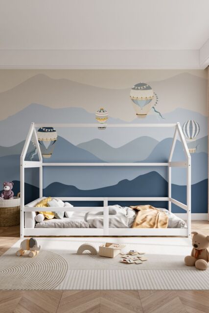 Living and Home White Kid's Pine Wood House Bed - image 1
