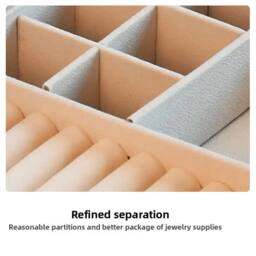 Kelvenix 3 Layer Jewellery Organizer Necklace Storage Box Drawer Cabinet in White - thumbnail 4