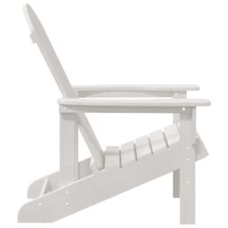 Berkfield Home Adirondack Chair White 74x82x91 cm HDPE - Size: 74 x 82 x 91 cm - thumbnail 5