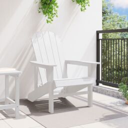 Berkfield Home Adirondack Chair White 74x82x91 cm HDPE - Size: 74 x 82 x 91 cm - thumbnail 3