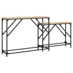 Berkfield Home Nesting Console Tables 2 pcs Sonoma Oak Engineered Wood in Light Tan - thumbnail 2