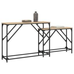 Berkfield Home Nesting Console Tables 2 pcs Sonoma Oak Engineered Wood in Light Tan - thumbnail 3