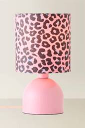 ValueLights Mileys Pink Leopard Print Table Lamp & Bulb - thumbnail 3