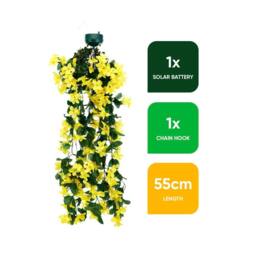 Gardenwize Solar Hanging Primrose Flower Lights in Yellow 30 LEDs - thumbnail 3