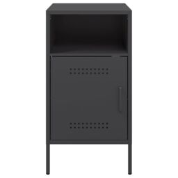 Berkfield Home Bedside Cabinets 2 pcs Black 36x39x68 cm Steel - Size: 36 x 39 x 68 cm - thumbnail 6