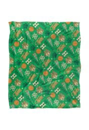 Stranger Things Hawkins High Pattern Officially Licensed Silky Touch Super Soft Throw Blanket 152 x 127 cm in White - thumbnail 1