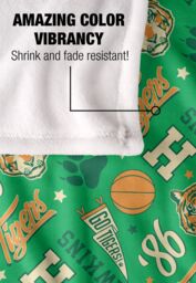 Stranger Things Hawkins High Pattern Officially Licensed Silky Touch Super Soft Throw Blanket 152 x 127 cm in White - thumbnail 4