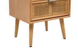 Nordlys Scandinavian Wooden 3-Drawer Wicker Cane Dresser in Brown - thumbnail 6