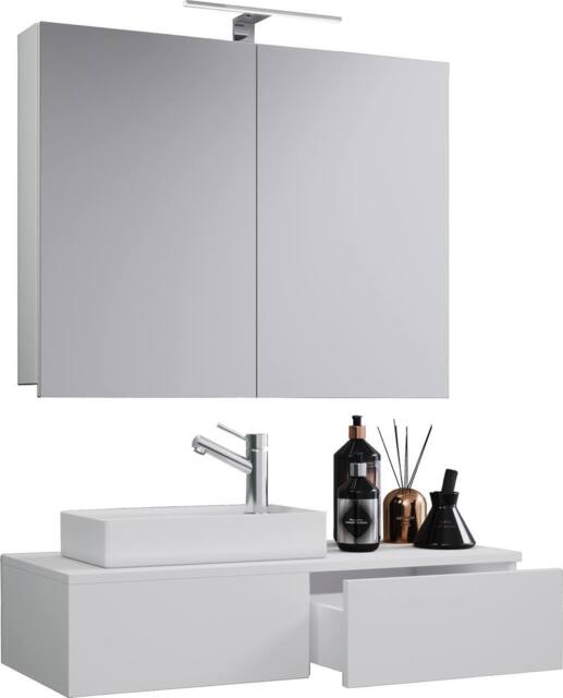 VCM 3tlg washroom washbasin Gudas cabinet in White - image 1