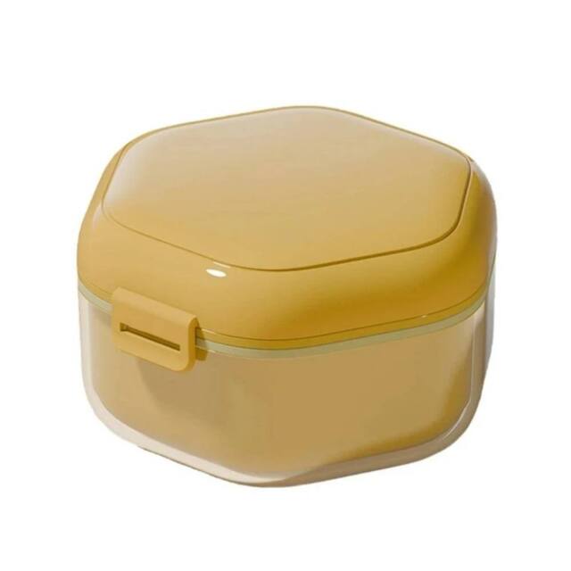 SPETLEK Case Orthodontic Teeth Box Portable 2 Layer Denture Yellow - Size: Large - image 1