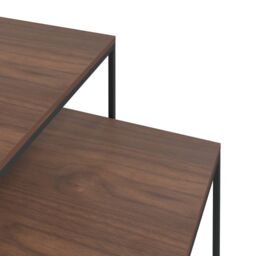 Berkfield Home Coffee Table Set 2 pcs Engineered Wood & Metal in Black - thumbnail 6