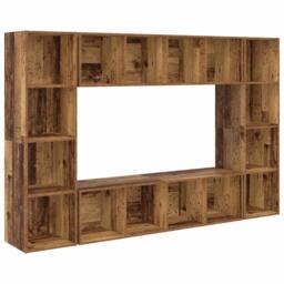 Berkfield Home TV Cabinet 4 pcs Brown 37 x 37 x 142.5 cm Engineered wood