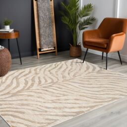 Livabliss City-Animal Print Grey Beige Yellow Zebra Boho Living Dining Bedroom Rug - Size: 200 cm x 275 cm - thumbnail 8