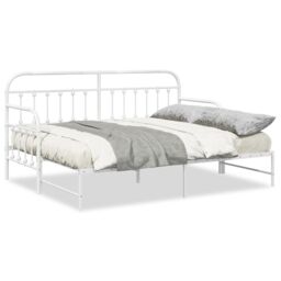 Berkfield Home Daybed Frame with Trundle White 75x190 cm Steel - thumbnail 4