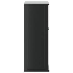Berkfield Home Bathroom Wall Cabinet BERG Black 69.5x27x71.5 cm Solid Wood - thumbnail 5