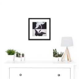 Artery8 Hilma Af Klint Group Ix Suw The Swan No 1 Abstract 8X8 Inch Square Wooden Framed Wall Art Print Picture with Mount in Black - thumbnail 2
