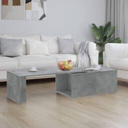 Berkfield Home Stylish Coffee Table Concrete Grey 150x50x35 cm Engineered Wood - Size: 150 x 50 x 35 cm - thumbnail 2
