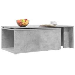 Berkfield Home Stylish Coffee Table Concrete Grey 150x50x35 cm Engineered Wood - Size: 150 x 50 x 35 cm - thumbnail 5