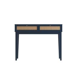 Wyld Haus Waterford Blue Oak & Woven Rattan Dressing Table 2 Drawers - thumbnail 2